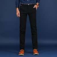 Men's Trousers Casual Business Uniforms Fashion Straight Pants 28 black