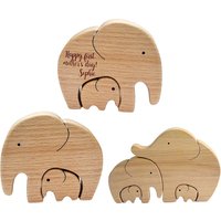 Wooden Elephant Family Theme Decor Animal Theme Curved Home Bedroom Decoration
