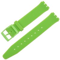 Ultra-thin Watch Band for Swatch Skin Strap Replacement Pin Buckle 16mm Silicone Rubber Wristband Red Navy Black White Watchband light green