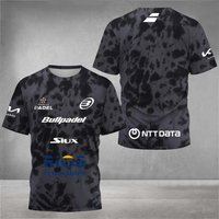 Quick Dry Breathable Padel Tennis Fans T-shirt Men's Tennis Training Short Sleeve Clothing Summer 3D Print O-neck T Shirts Top 4XL black