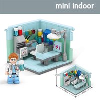 8 in 1 Dreams House Racer Car Doctor Painter Musician Scientist Pastry Chef Cameraman Astronaut Building Blocks Kit Brick Model Toy 8969-5 white
