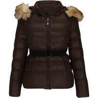 Winter Jackets Women Basic Coats Fashion Faux PU Leather Winter Jackets Women Artificial Fur Collar Coat Female Outerwear XS coffee