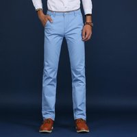 Men's Trousers Casual Business Uniforms Fashion Straight Pants 31 sky blue