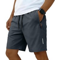 Mens Athletic Drawstring Waist Shorts with Zipper Pockets Lightweight Breathable Casual Fit for Outdoor Sports Activities XXL black