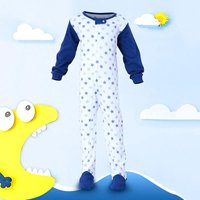 Baby Children 2 to 7 Years Old One Piece Rompers Long Sleeve 100% Cotton Clothes Zipper Boys And Girls Clothes Pajamas Romper 110 as shown