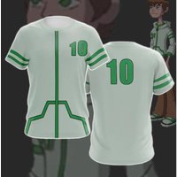 Anime Omnitrix Ben10 Cosplay T-Shirts 3D Ben Tennyson Print Kids Cartoon Tee Summer Men Women Harajuku Short Sleeve Top XXL gray