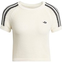 Adidas Originals Cali Tričko Slim Fit Síťovina Krátký rukáv Potisk loga Krémově bílá Dámské KE0200 L white
