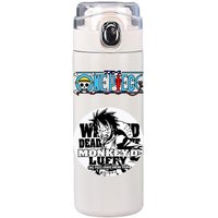 400Ml Anime One Piece Printed Thermos Bottle Stainless Steel Mug Leak Proof Vacuum Flask Thermal Coffee Tea Milk Water Bottle