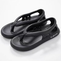 Men's and Women's Beach Flip-Flops Water Sandals Outdoor Slippers Breathable Sandals Comfort Soft Slides for Men and Women 38-39 black