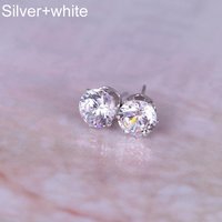 Joom Women Fashion Jewelry Elegant Cubic Zirconia CZ Ear Stud Earrings Wedding Gift 1pair
