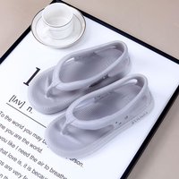 Men's and Women's Beach Flip-Flops Water Sandals Outdoor Slippers Breathable Sandals Comfort Soft Slides for Men and Women 44-45 gray