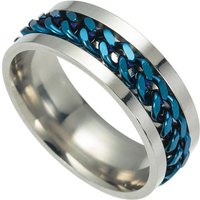 Joom 25% Off Punk Stainless Steel Chain Ring for Men Women Blue Charm