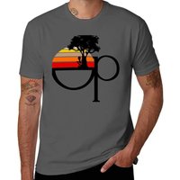 New Ocean Pacific Vintage 80s T-Shirt summer tops plus size tops fitted t shirts for men XL dark grey
