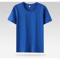 Cotton Solid Colors Blank T Shirts Mens Women Short Sleeve Daily Tees Casual Regular Fit Summer Basic O-neck Tops 4XL royal blue