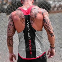 Mens Bodybuilding Tank Tops Gym Fitness Sleeveless Shirt Cotton Casual Singlet Vest XXL grey