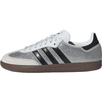 adidas Samba OG Branco Cristal Strass Tênis Femininos Prateado-Metálico IH9055 40⅔