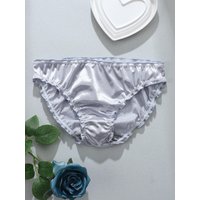 Plus Size Women's Sexy Cotton Soft and Comfortable Super Stretch Low Rise Briefs XL silver