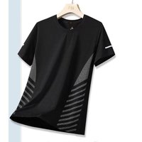 Men's Summer Ice Silk Quick-Dry Breathable Loose Fit T-Shirt XL gray