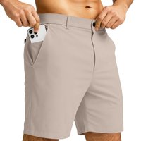Men Casual Quick Dry Multi Pocket Shorts Relaxed Fit Lightweight Breathable Fabric for Outdoor Activities Travel Work XL beige