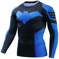 Men's 3D stripe printed long-sleeved T-shirt, comfortable, breathable and versatile men's top 3XL black