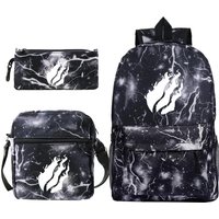 Prestonplayz Backpack Casual Student School Bag Small Shoulder Bag Pencil Case Three-Piece Set three-piece set