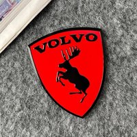 Moose Shield Car Emblem Badge 3D Metal Sticker for Volvo XC60 XC90 S60 S90 V60 XC40 V50 Auto Fender Trunk Exterior Accessories