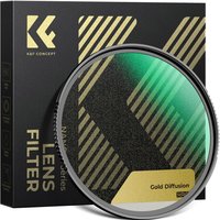 KENTFAITH 82mm Gold Diffusion 1/2 Filter Mist Soft Glow Warm Highlights Vintage Cinematic Aesthetic Camera Lens Filter Nano-Xcel Series