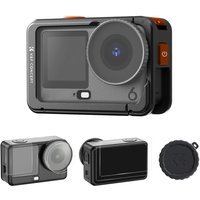 KENTFAITH K&F CONCEPT Aluminum Alloy Camera Cage + Screen Protector Kit Compatible with DJI Osmo Action 6 Camera Accessories, Protective Cage Expansion Frame Case with Cold Shoe Mount for Tripod, Selfie Stick