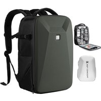 KENTFAITH KENTFAITH Camera Backpack, Hardshell DSLR Photography Camera Bag with 15-15.6 Inch Laptop Compartment Waterproof Camera Case Compatible for Canon/Nikon/Sony/DJI Mavic Drone, Green
