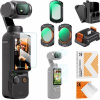 KENTFAITH DJI Osmo Pocket 3 / DJI Osmo Pocket 4 Accessories 11-Piece Kit (CPL + Black Mist 1/4 + ND2-32 + Charging Adapter Base + Magnetic Mount + 6pcs Camera Screen Protector)