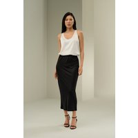 LILYSILK Gonna Seta Femmina Versatile Silk Jersey Temperatura Regolabile Resiste Durante Tutte Le Stagioni Nero 48
