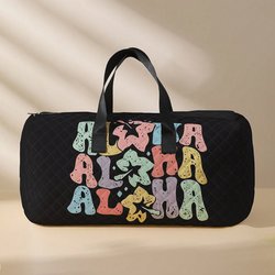 Borsa da viaggio con motivo a lettera e grande capacità per palestra, yoga, allenamento, a spalla o a mano, borsa per la maternità , borsa per college/scuola, borsa con scompartimento bagnato/asciutto per nuoto/vacanza, può essere fissata a valigia, scompartimento scarpe indipendente, bagaglio a mano, borsa sportiva