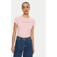 Tommy Jeans T-krekls Linear DW0DW18398 Rozā