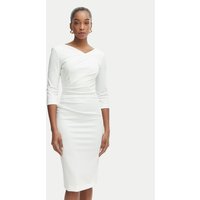 Rinascimento Kokteiļkleita CFC0127699003 Balts Slim Fit
