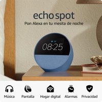 Haut-parleurs Amazon Echo Spot Bleu avec Alexa et écran tactile 2,1W