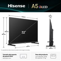 Hisense Hisense 32A5Q QLED-Fernseher 32″ Full HD Smart TV HDR10 Dolby Atmos WiFi Schwarz Standard