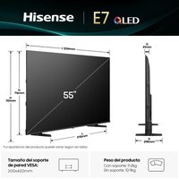 Hisense Hisense QLED 55E7Q 55″ 4K Ultra HD Smart TV Dolby Vision Atmos AirPlay 2 Bluetooth Standard