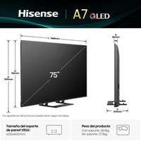 Hisense Hisense QLED 75A7Q 75″ 4K Dolby Vision Subwoofer HDMI 2.1 Smart Bluetooth Standard