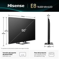Hisense Hisense Mini-LED 50E8Q 50" 4K UltraHD 144Hz Smart TV VIDAA Dolby Vision IQ Dolby Atmos Standard