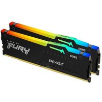 Mémoire RAM Kingston 64 Go DDR5 6 000 MT/s FURY Beast RGB (2 x 32 Go)