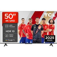 TV TCL LED 50V6C 50" 4K Ultra HD 60Hz Smart TV Google TV Dolby Vision HDR10+ Metallic
