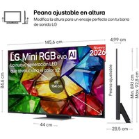LG LG MiniLED 65MRGB87B6B 65" 4K UltraHD 120Hz Smart TV WebOS Dolby Vision Atmos Gaming Standard