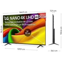 LG LG NANO 75NU8E0B3LA 75" 4K UltraHD 60Hz Smart TV WebOS HDR10 Antireflex Standard