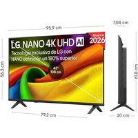 LG LG NanoCell 43NU8E0B3LA 43" 4K UHD 60Hz Smart TV WebOS HDR10 AI Sound Standard