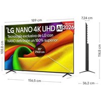 LG LG NanoCell 85NU850B6LA 85" 4K UltraHD 60Hz Smart TV WebOS HDR10 Pro Antireflex Standard