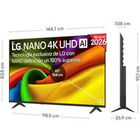 LG LG Nanocell 65NU900B6LA 65" 4K UltraHD 60Hz Smart TV WebOS HDR10 Pro Antireflex Standard