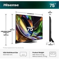 Hisense Hisense Mini LED 75UR8S 75" 4K UltraHD 180Hz Smart TV VIDAA HDR10+ Dolby Atmos Standard