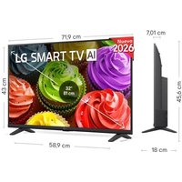 LG LG LED 32LB650B6LA 32" HD 60Hz Smart TV WebOS HDR10 AI Sound Pro Standard