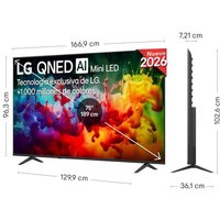 LG LG QNED 75QNED72B6A 75" 4K UltraHD 60Hz Smart TV WebOS HDR10 MiniLED AI Standard