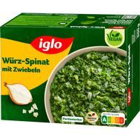 Iglo Würzspinat mit Zwiebeln 500g